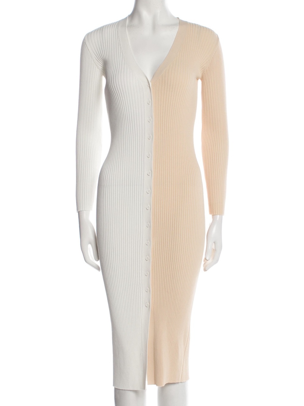 STAUD Shoko Colorblocked Midi-Dress